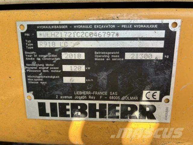 Liebherr R918 LC Εκσκαφείς με ερπύστριες