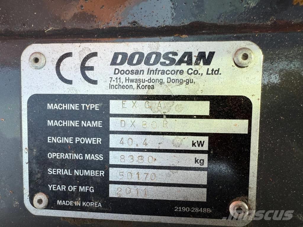 Doosan DX 80 R Μίνι εκσκαφείς 7t - 12t