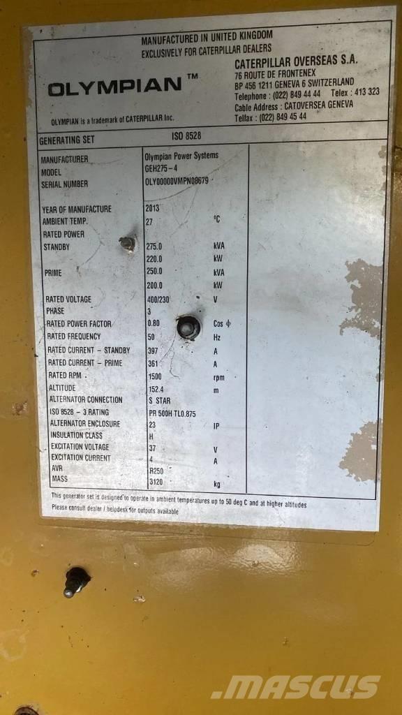 CAT GEH275-4 Γεννήτριες ντίζελ