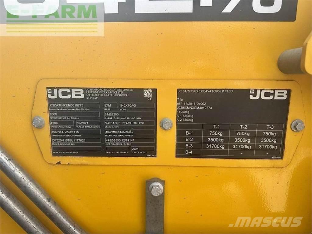 JCB 542-70 Συστήματα τηλεχειρισμού για τη γεωργία
