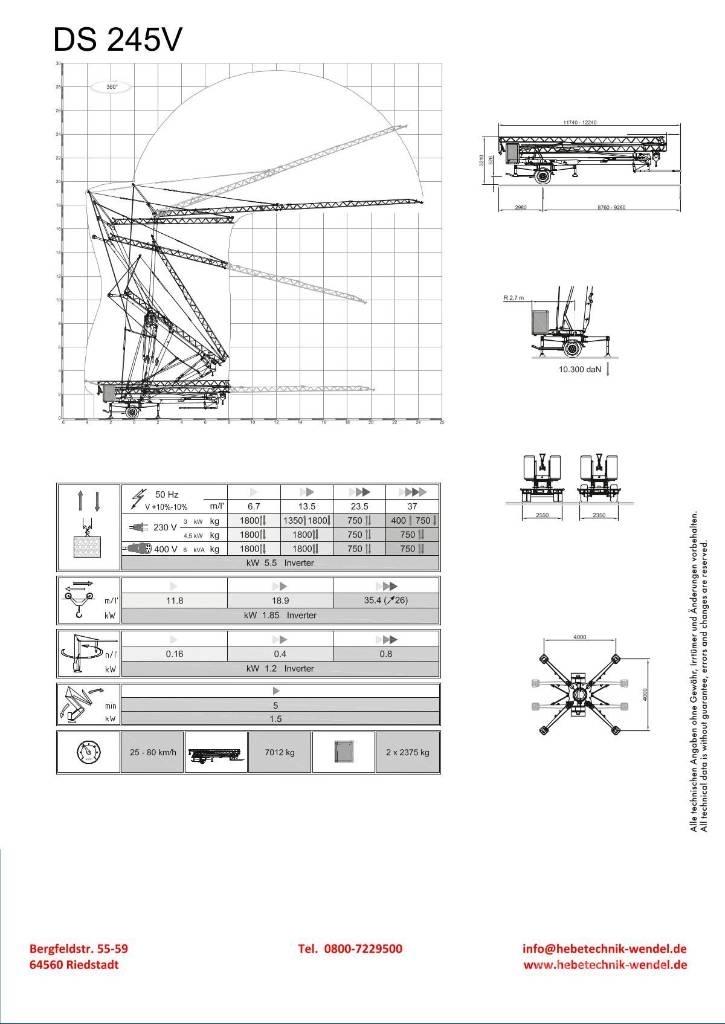 Eurogru DS 245V Αυτοεγειρόμενοι γερανοί