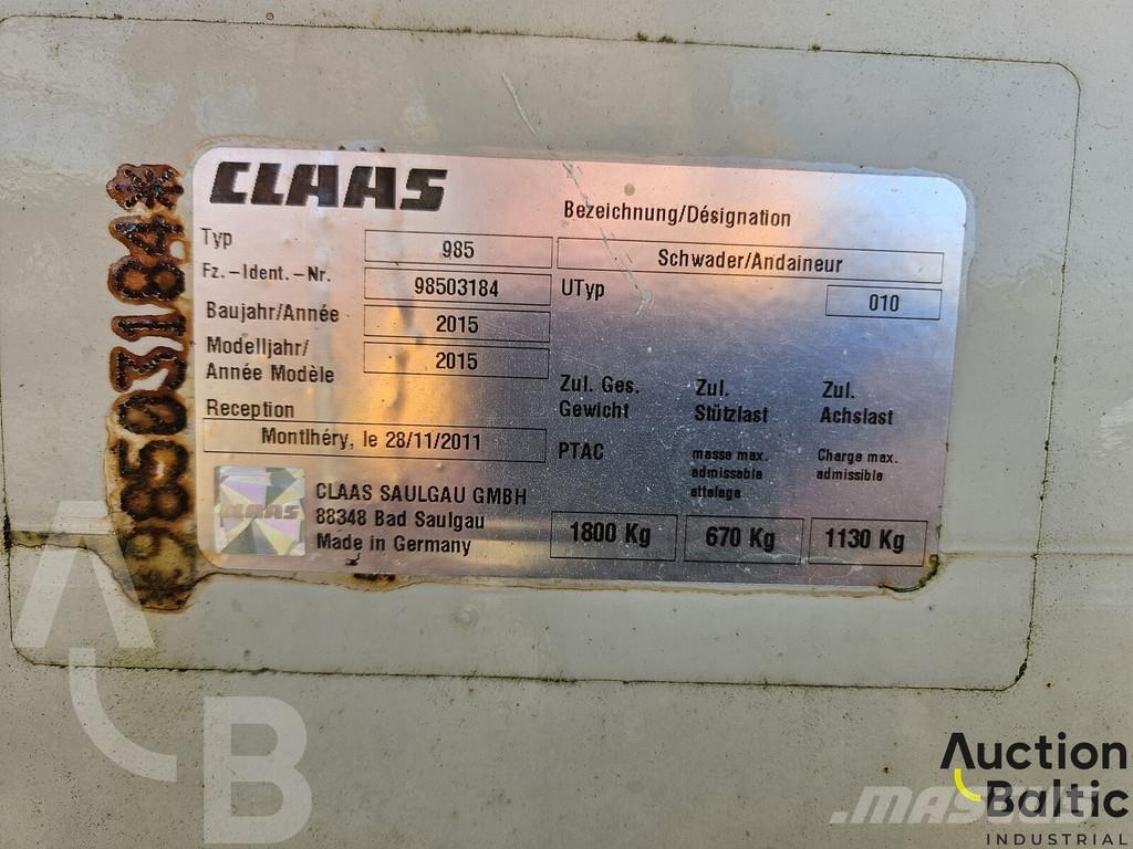 CLAAS Liner 2600 Άλλες μηχανές φόρτωσης και σκαψίματος και εξαρτήματα