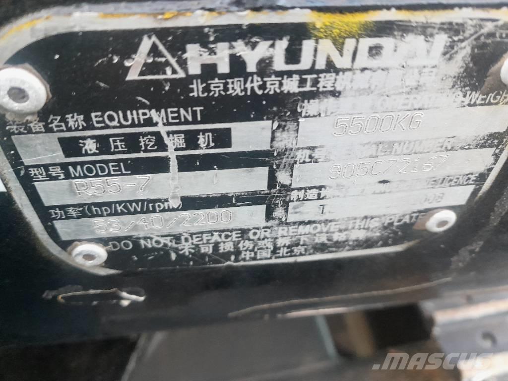 Hyundai R55-7 Εκσκαφείς με ερπύστριες