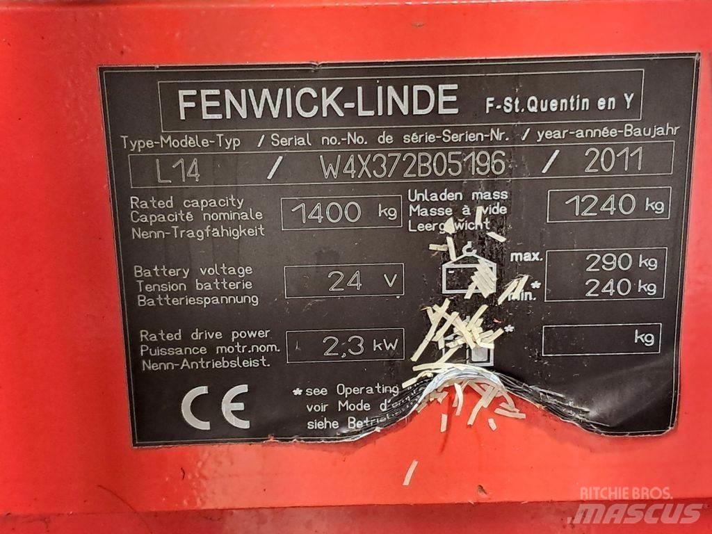 Linde L14 Παλετοφόρα πεζού χειριστή με ιστό