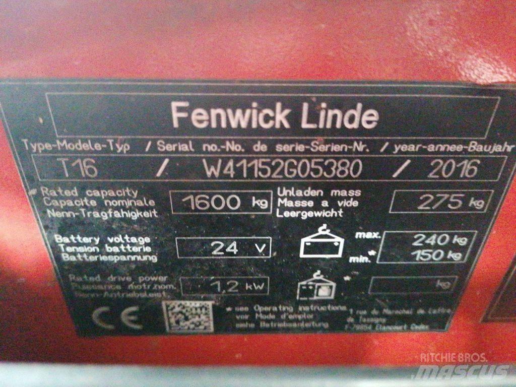 Linde T16 Χειροκίνητο περονοφόρο ανυψωτικό