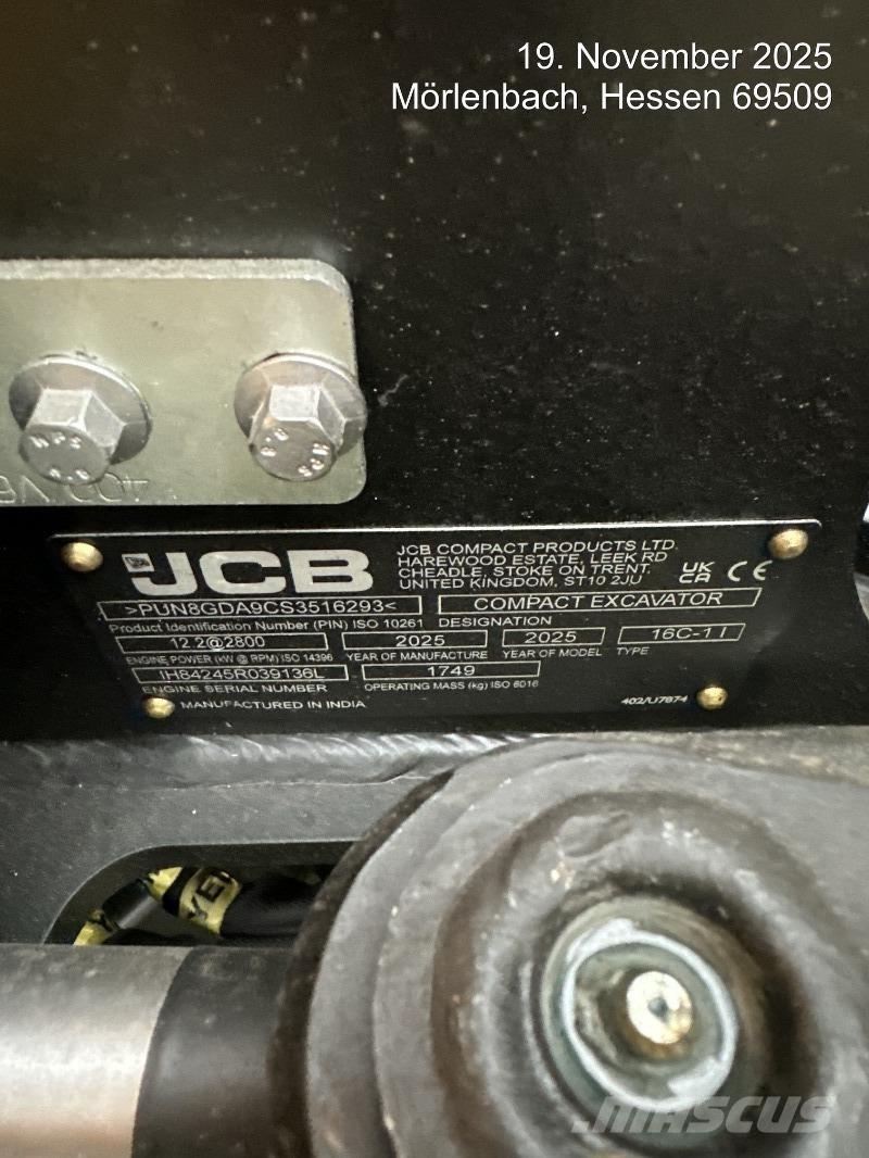 JCB 16C-1 Εκσκαφάκι (διαβολάκι) < 7t