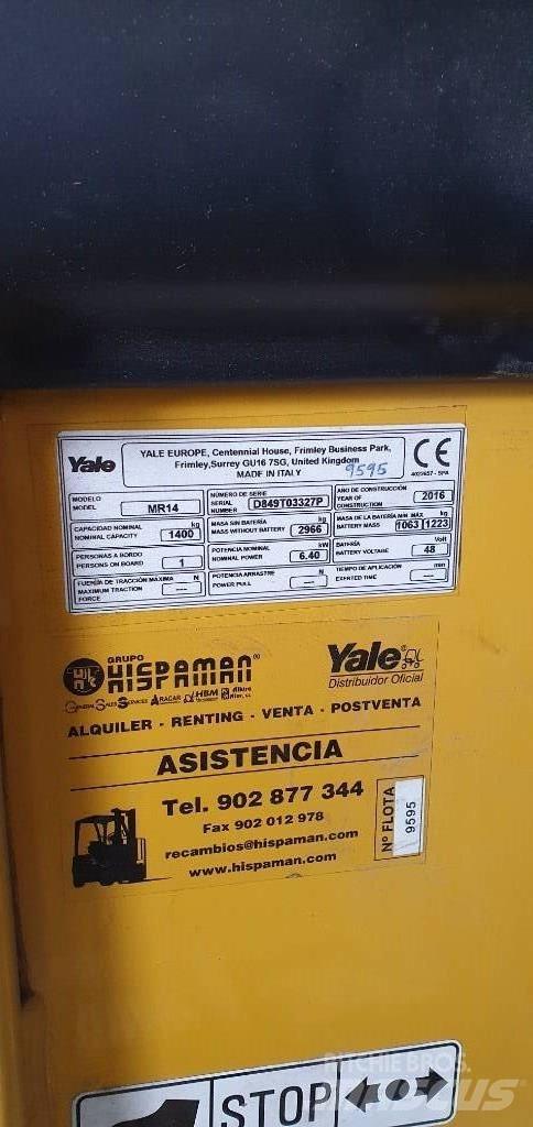 Yale MR14 Ανυψωτικά στενών δρόμων