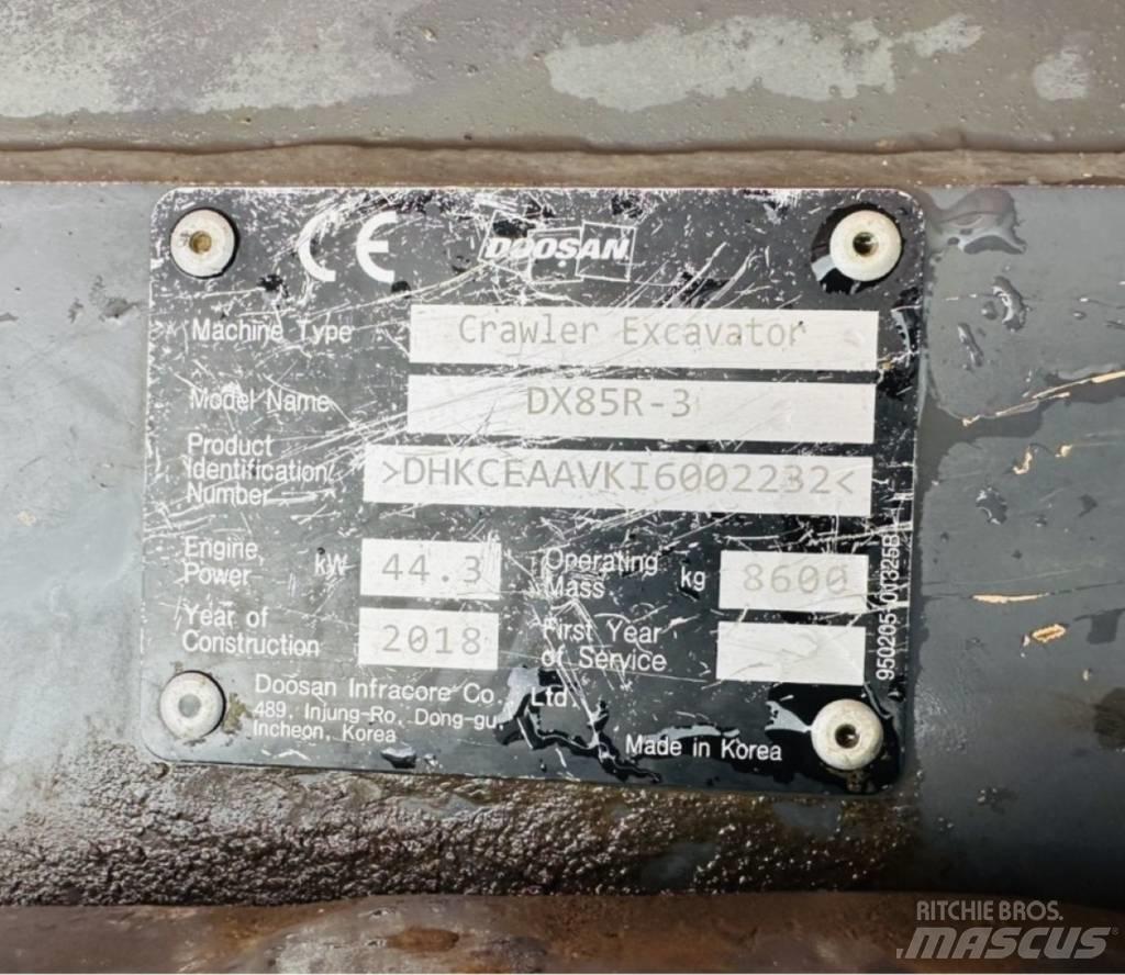 Doosan DX 85 R-3 Μίνι εκσκαφείς 7t - 12t