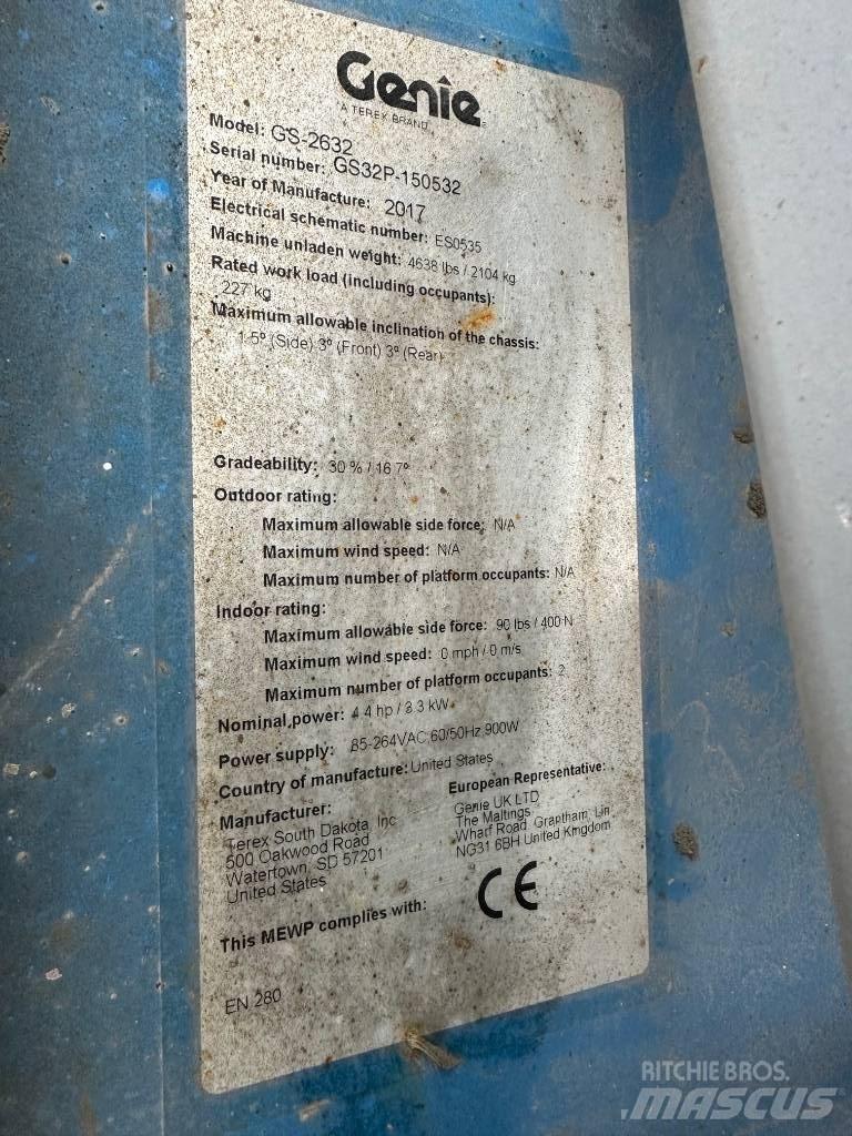 Genie GS 2632 Ανυψωτήρες ψαλιδωτής άρθρωσης