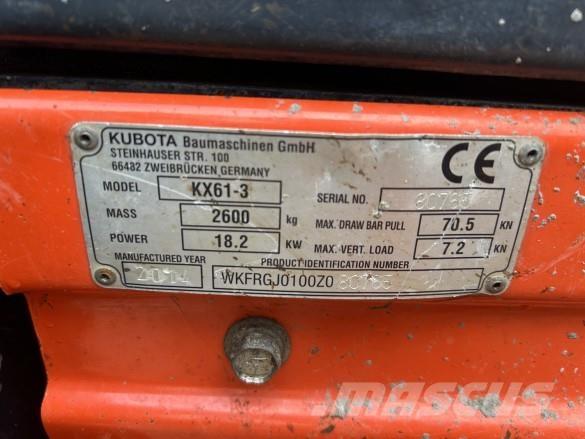 Kubota KX61-3 Κατασκευές - Άλλα