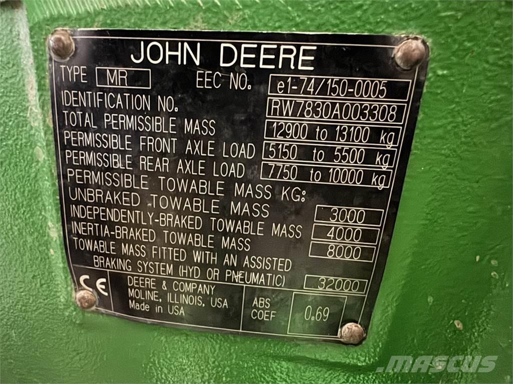 John Deere 7830 Τρακτέρ