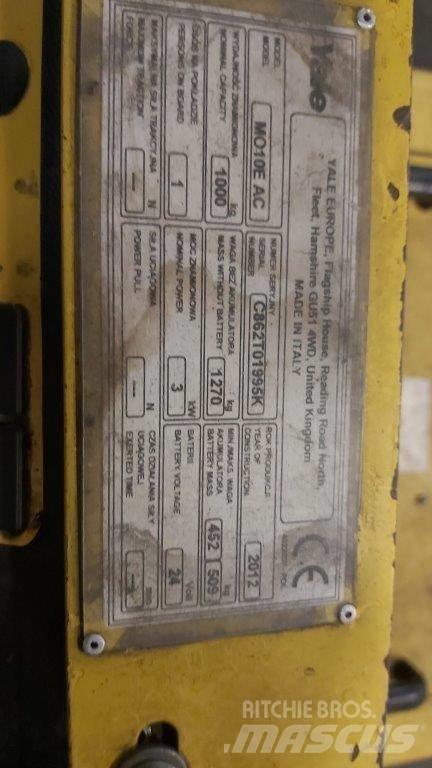 Yale MO10E Περονοφόρο ανυψωτικό συλλογής παραγγελιών μικρού ύψους