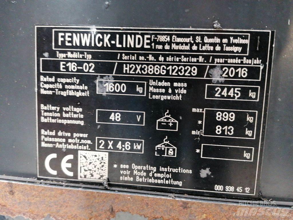 Linde E16-02 Ηλεκτρικά περονοφόρα ανυψωτικά κλαρκ