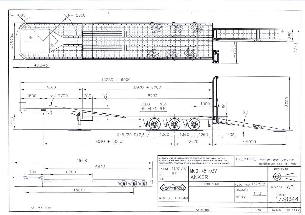Nooteboom MCO-48-03V Ημιρυμούλκες με χαμηλό δάπεδο