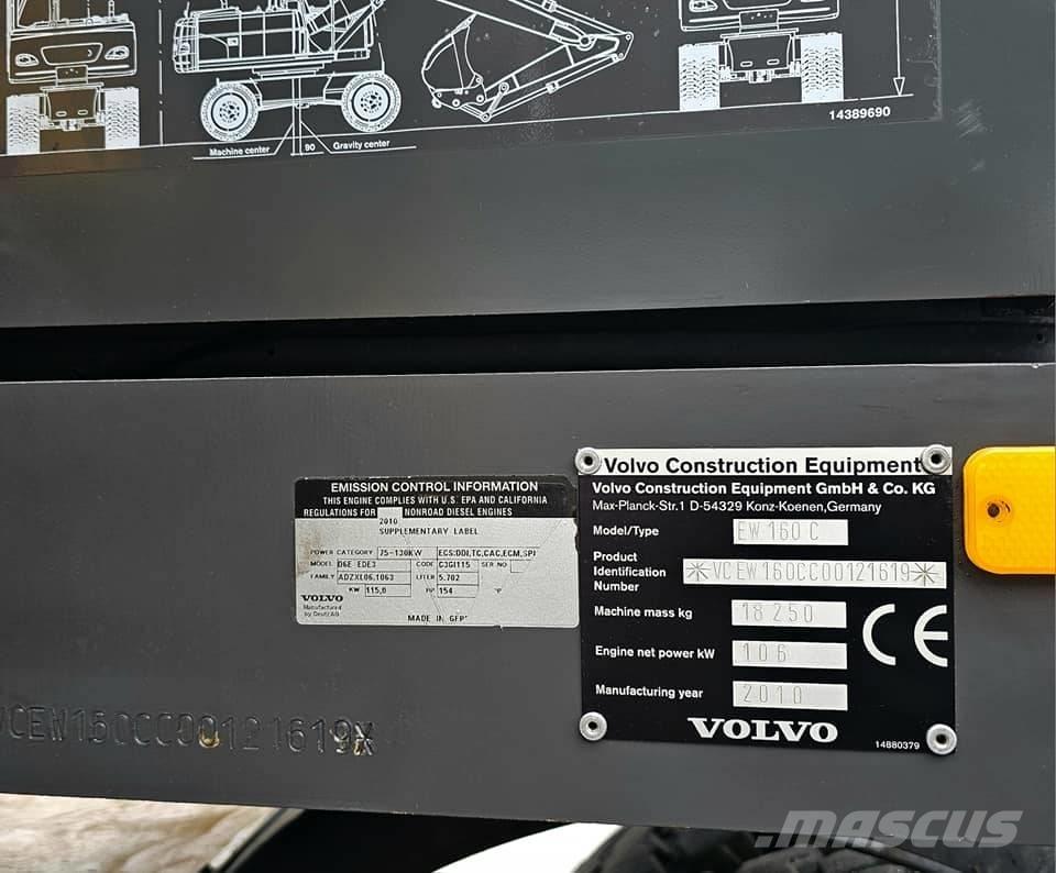 Volvo EW 160 C Εκσκαφείς με τροχούς - λάστιχα