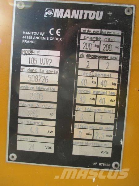 Manitou 105 VJR 2 Ανυψωτήρες με κατακόρυφους πυλώνες