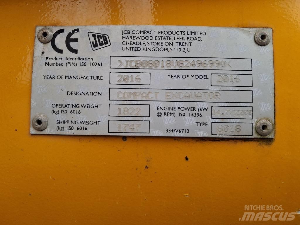 JCB 8018 CTS Εκσκαφάκι (διαβολάκι) < 7t