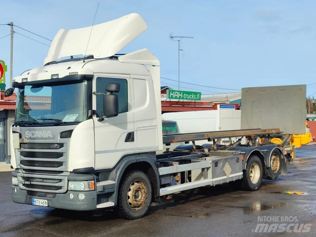 Scania G 490 Φορτηγά για εμπορευματοκιβώτια