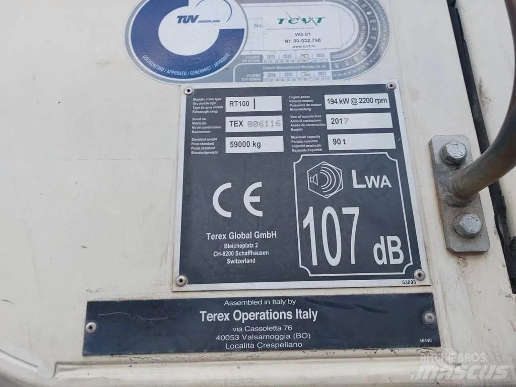 Terex RT100 Γερανοί ανώμαλου εδάφους