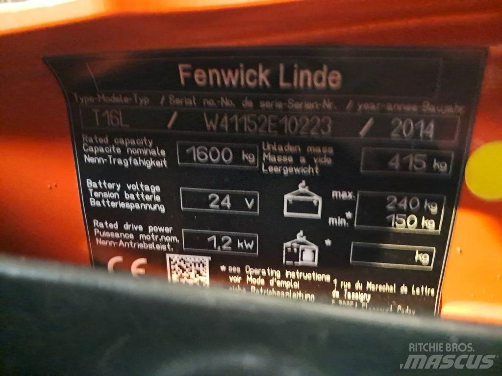 Linde T16L Χειροκίνητο περονοφόρο ανυψωτικό