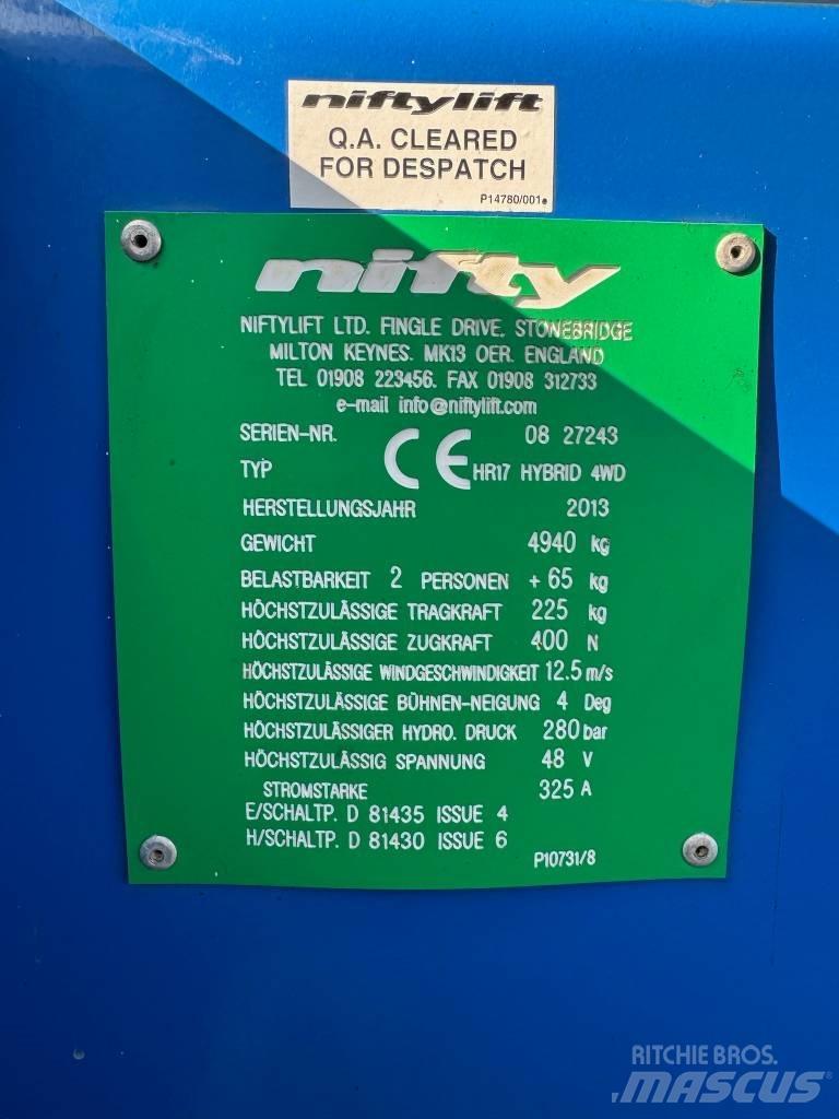 Niftylift HR 17 D E Ανυψωτήρες με αρθρωτό βραχίονα