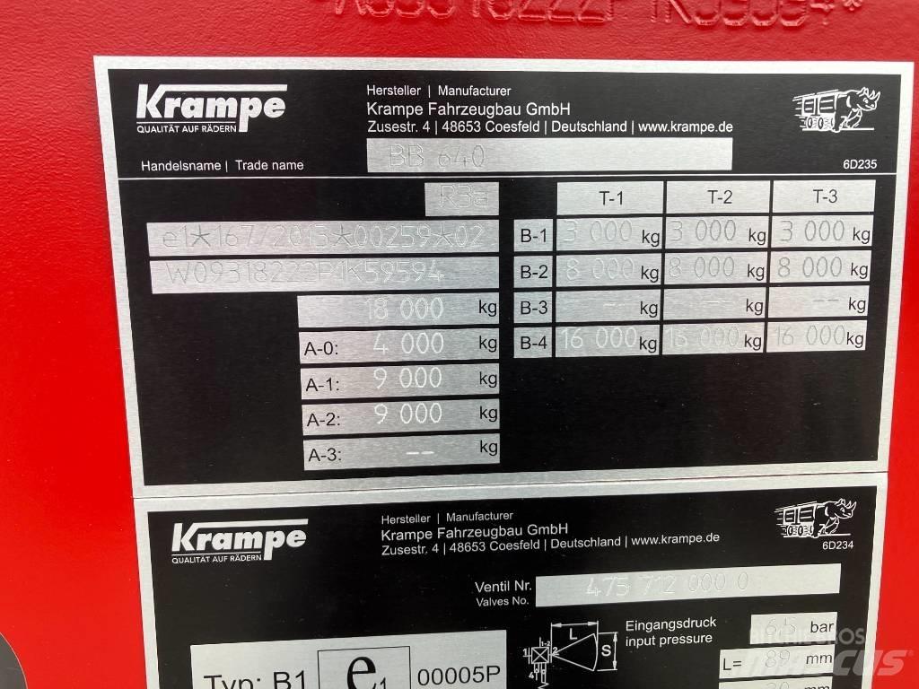 Krampe BB640 Ανατρεπόμενες ρυμούλκες