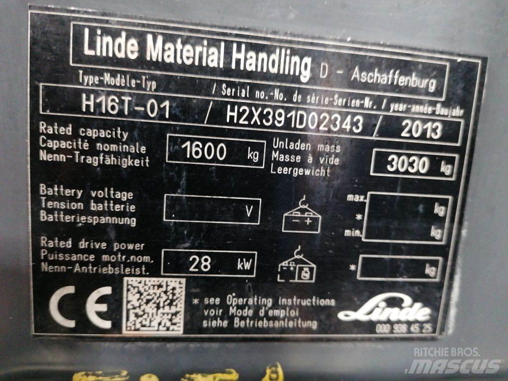 Linde H16T-01 Περονοφόρα ανυψωτικά κλαρκ με φυσικό αέριο LPG