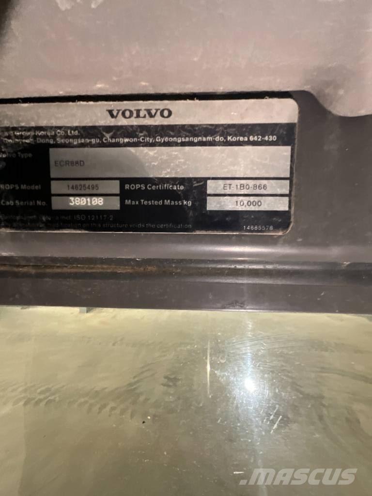 Volvo ECR 88 D Καμπίνες και εσωτερικό