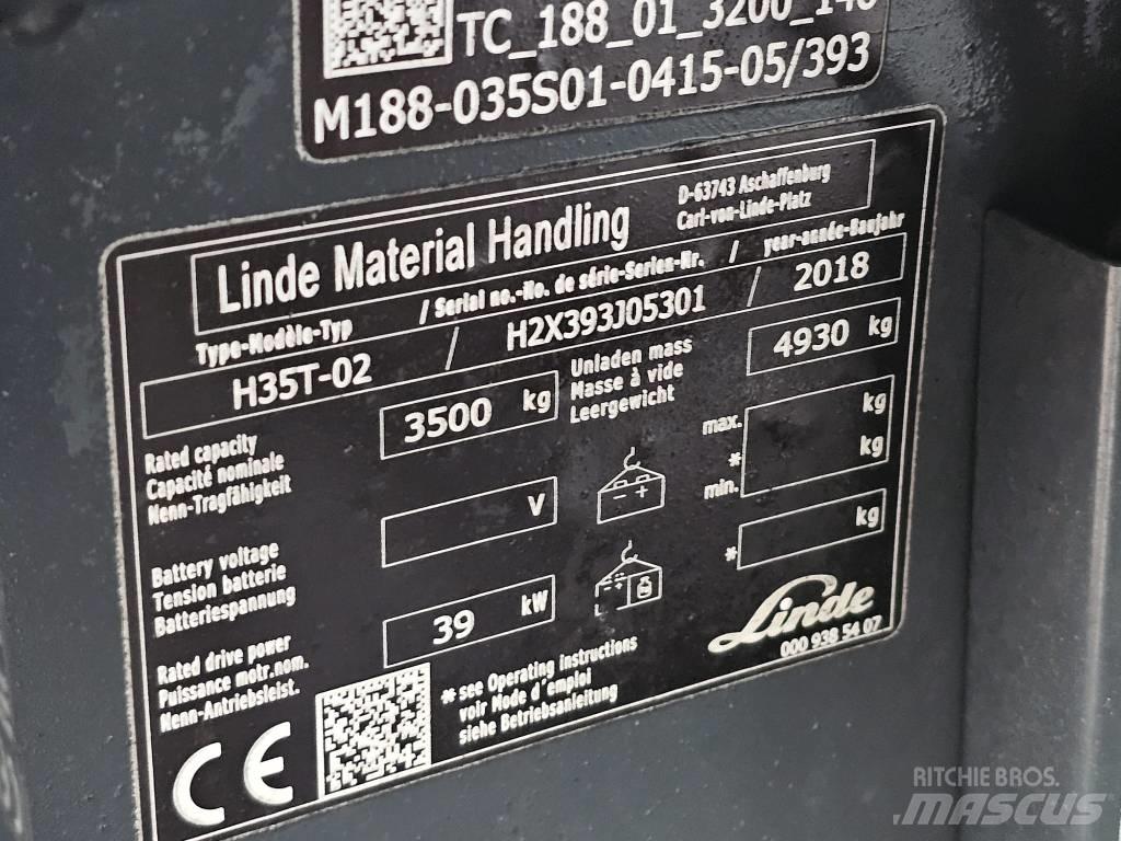 Linde H35T-02 Περονοφόρα ανυψωτικά κλαρκ με φυσικό αέριο LPG