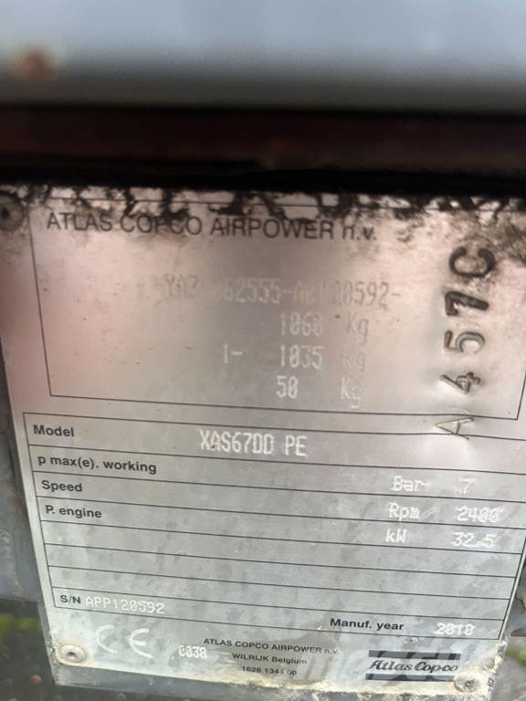 Atlas Copco XAS67 Συμπιεστές
