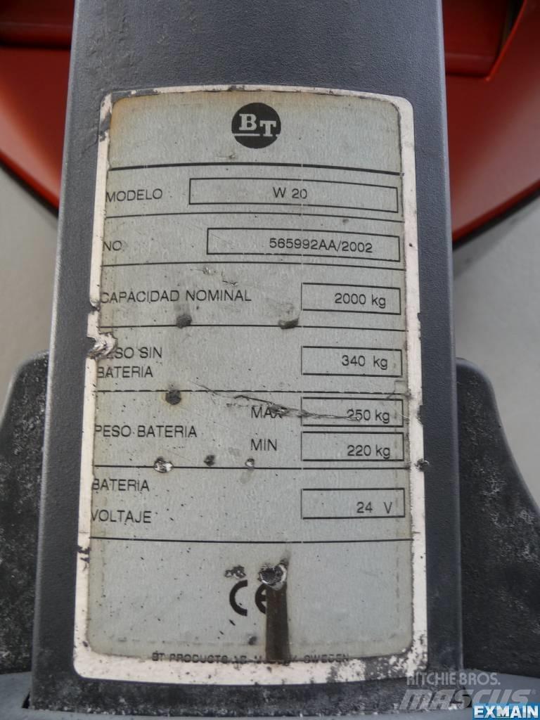 BT W 20 Χειροκίνητο περονοφόρο ανυψωτικό