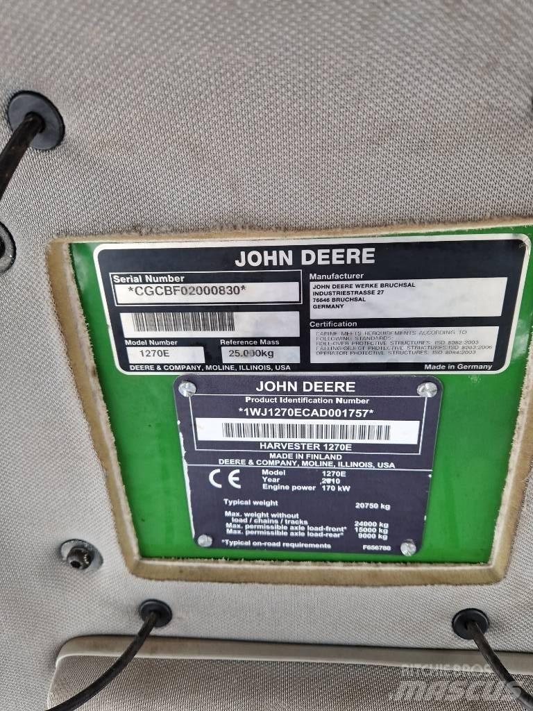 John Deere 1270E Θεριζοαλωνιστικές μηχανές
