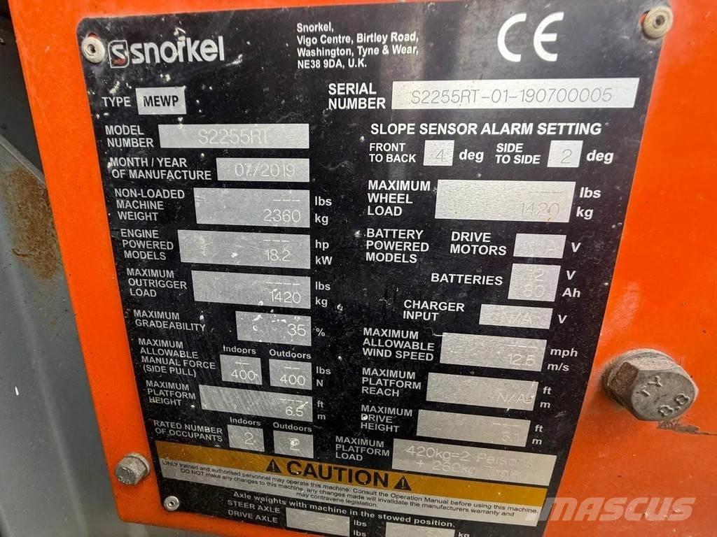 Snorkel S2255RT Ανυψωτήρες ψαλιδωτής άρθρωσης