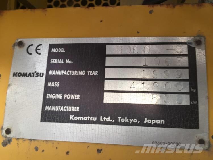 Komatsu HD 605-5 Άκαμπτα Dumper με ανατρεπόμενο κάδο