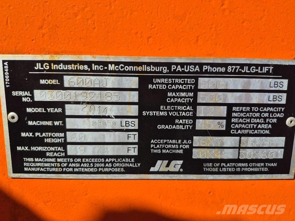 JLG 600 AJ Ανυψωτήρες με αρθρωτό βραχίονα