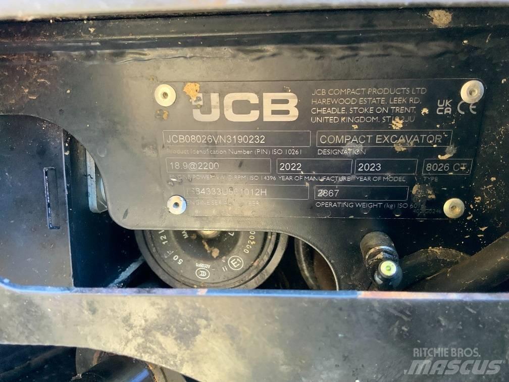JCB 8026 CTS Εκσκαφάκι (διαβολάκι) < 7t