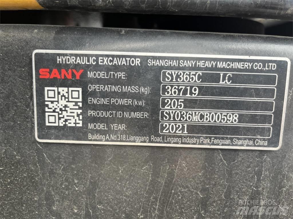 Sany SY365C Εκσκαφείς με ερπύστριες