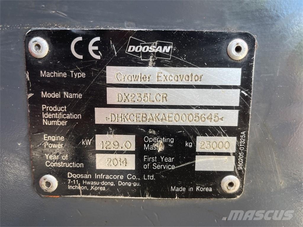 Doosan DX 235 LCR Εκσκαφείς με ερπύστριες