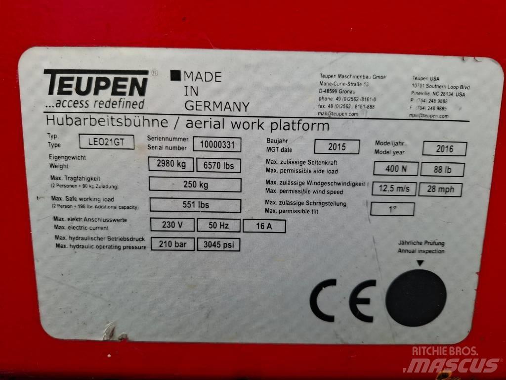 Teupen LEO 21 GT Ανυψωτήρες με αρθρωτό βραχίονα