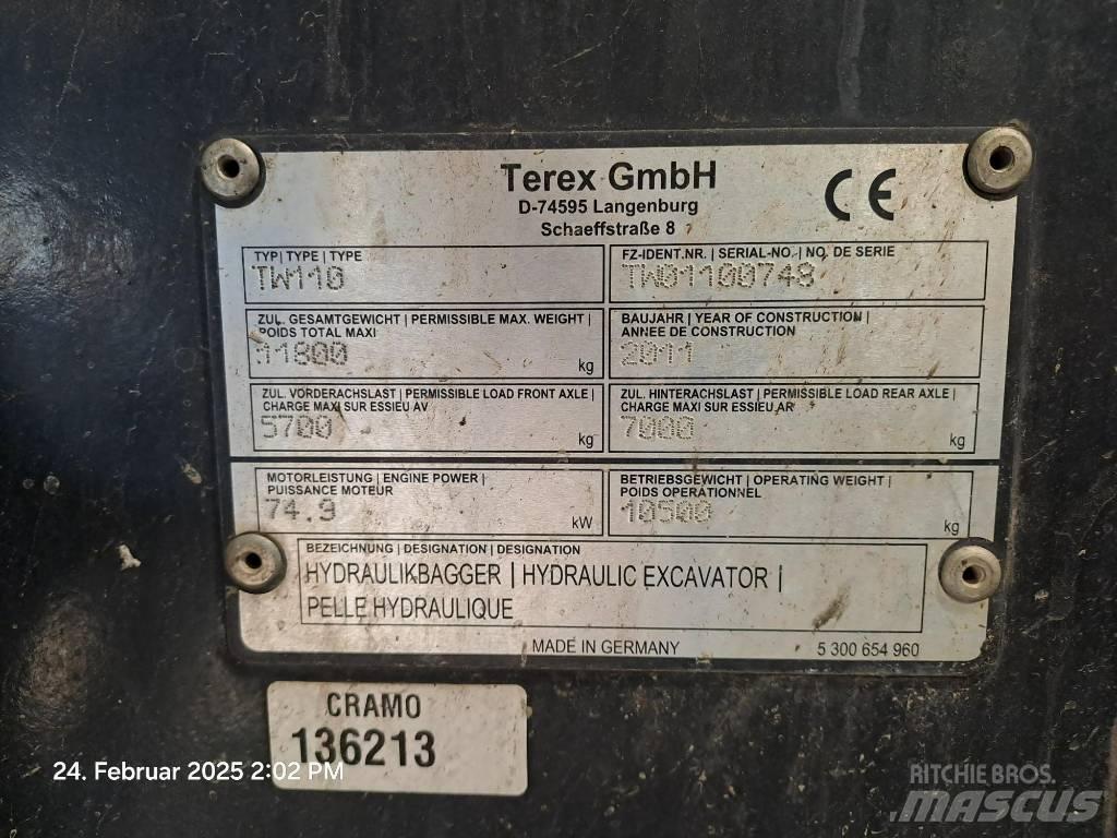 Terex TW 110 Εκσκαφείς με τροχούς - λάστιχα