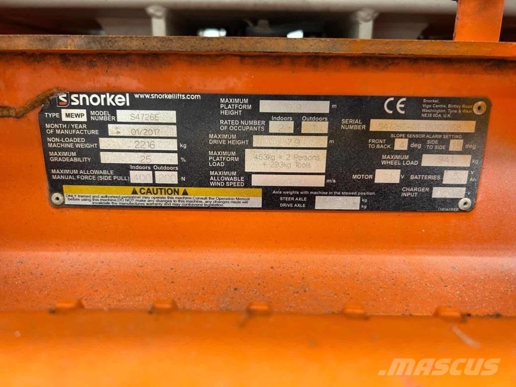 Snorkel S 4726 E Ανυψωτήρες ψαλιδωτής άρθρωσης