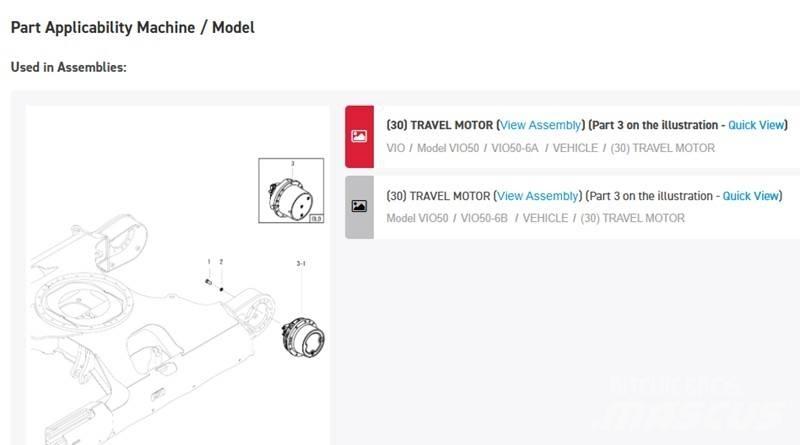 YANMAR VIO50 6A-6B Σύστημα κύλισης undercarriage