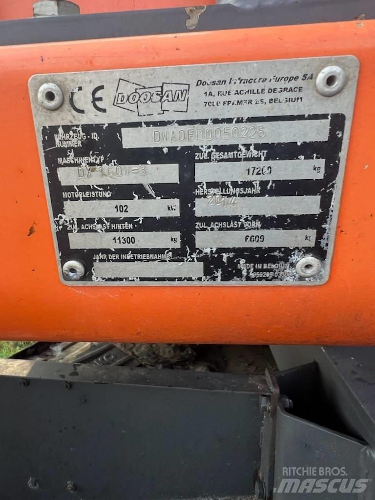 Doosan DX 160 W-3 Εκσκαφείς με τροχούς - λάστιχα