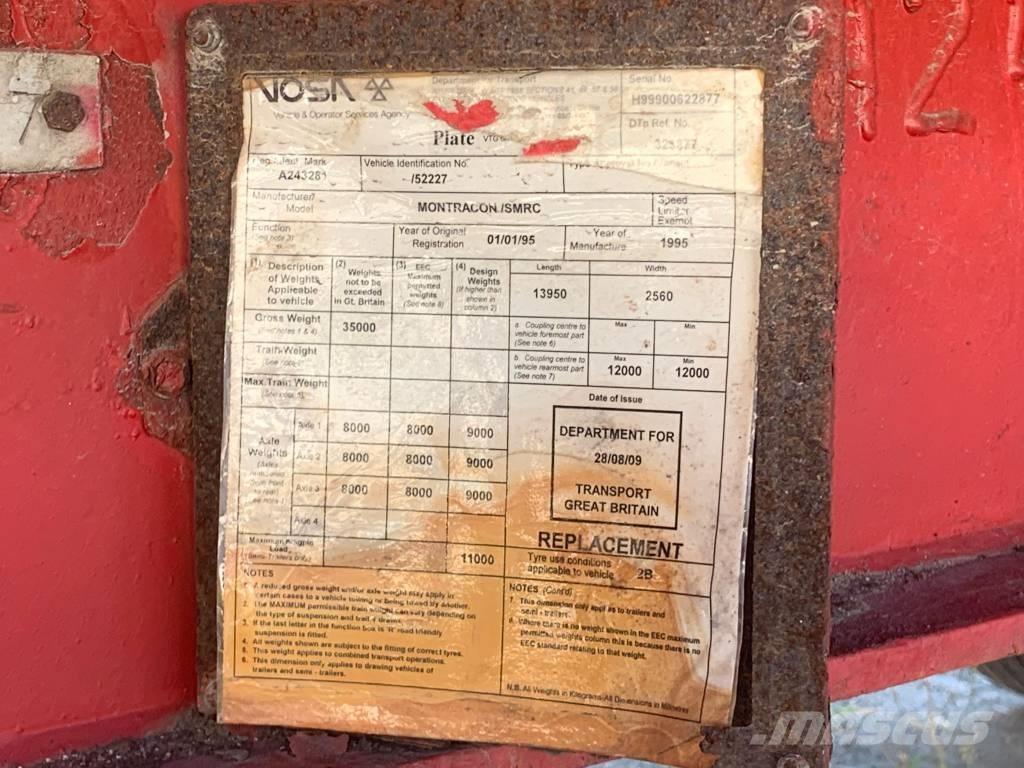 Montracon 3 Axles Ημιρυμούλκες με χαμηλό δάπεδο