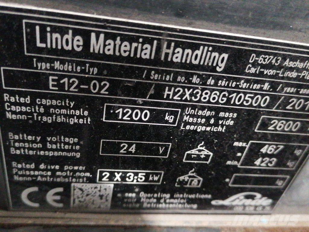 Linde E12-02 Ηλεκτρικά περονοφόρα ανυψωτικά κλαρκ