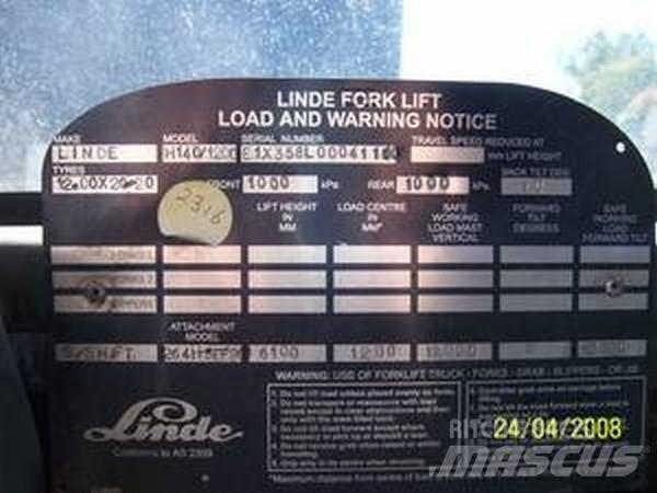 Linde H140/1200 Μηχανές χειρισμού εμπορευματοκιβωτίων
