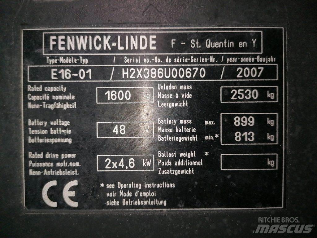 Linde E16-01 Ηλεκτρικά περονοφόρα ανυψωτικά κλαρκ