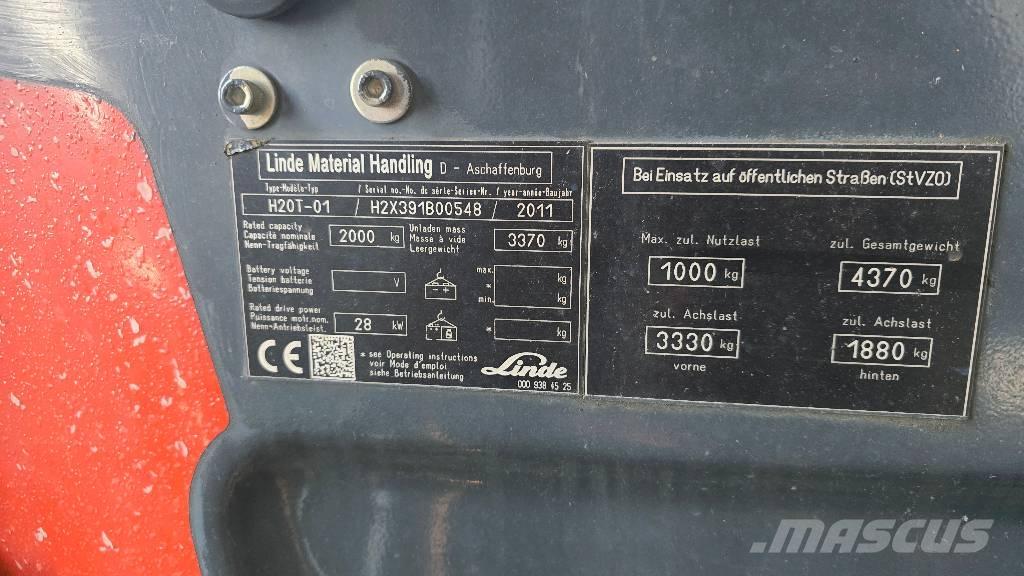 Linde H 20 T Περονοφόρα ανυψωτικά κλαρκ με φυσικό αέριο LPG