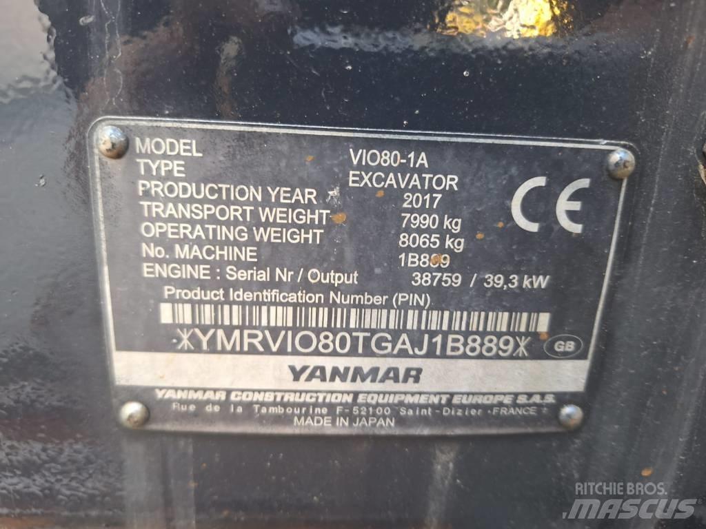 Yanmar Vio 80-1A Μίνι εκσκαφείς 7t - 12t