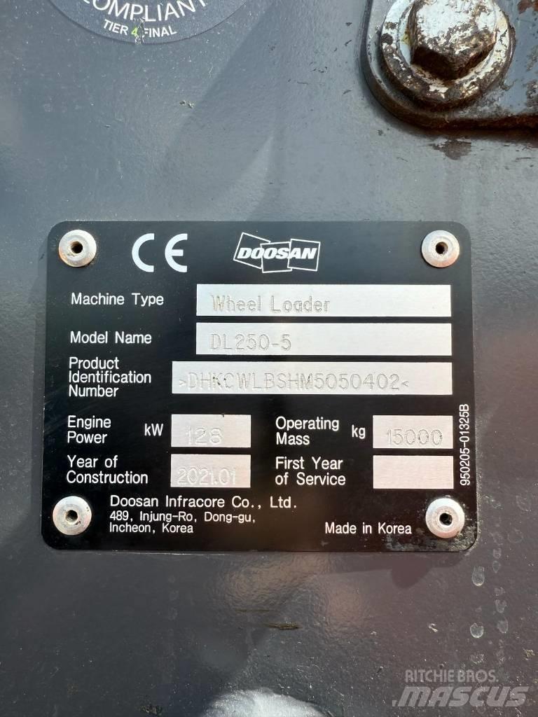 Doosan DL 250-5 Φορτωτές με λάστιχα (Τροχοφόροι)